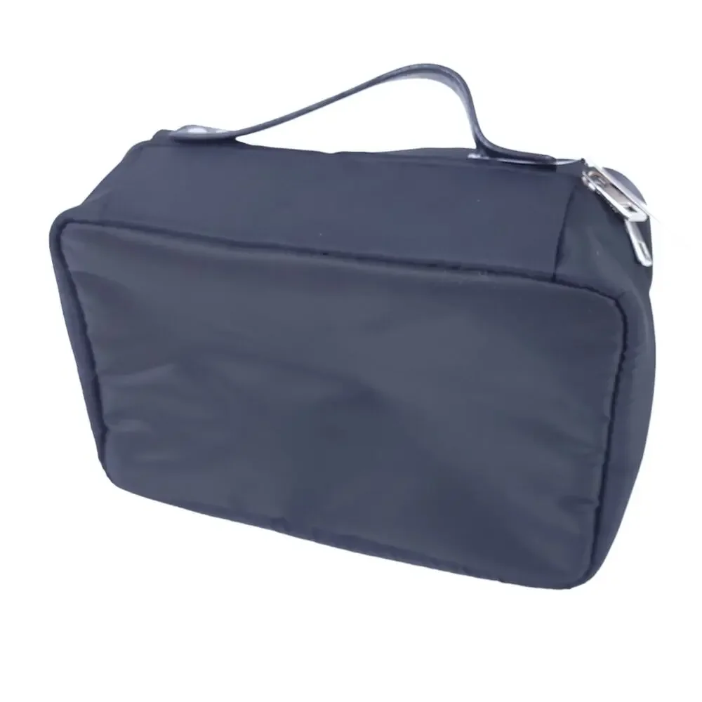 NEW Hanging Cosmetic Toiletry Organizer Black, Lightweight, Zip Pockets, Clear